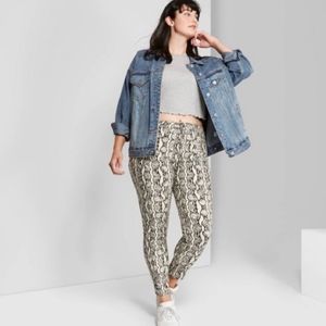 EUC Wild Fable Snakeskin Print Skinny Jeans, Size 12